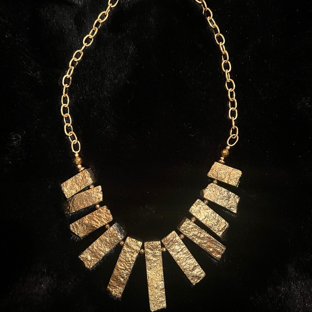 Gold Statement Necklace - image 2